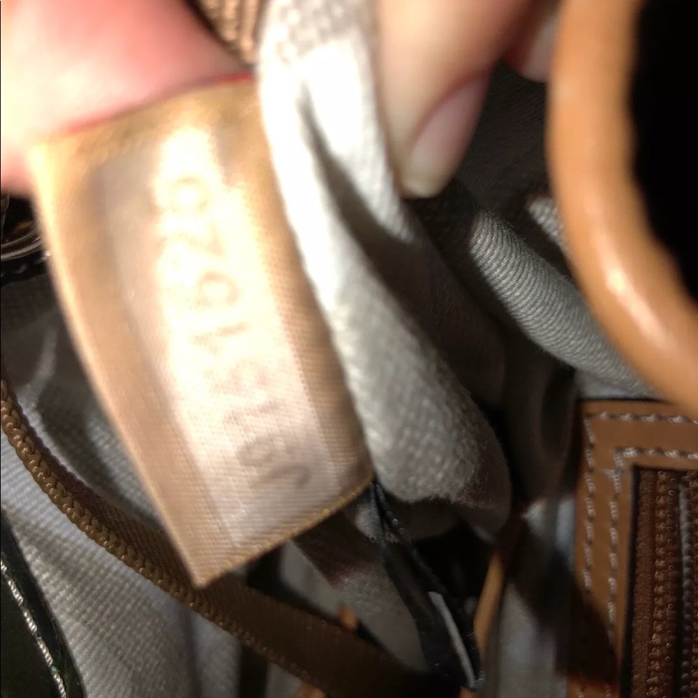 Dooney & Bourke Python Embossed Drawstring Satchel - Picture 7 of 8